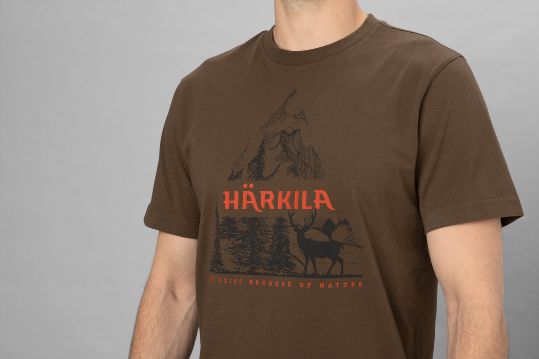 Nature Kurzarm-T-Shirt Slate black - Härkila