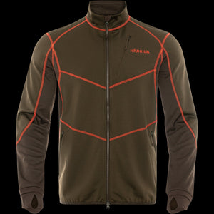 Skandinavische Fleecejacke Willow green/Shadow brown - Härkila