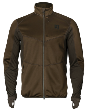 Skandinavische Fleecejacke - Willow green/Deep brown - Härkila