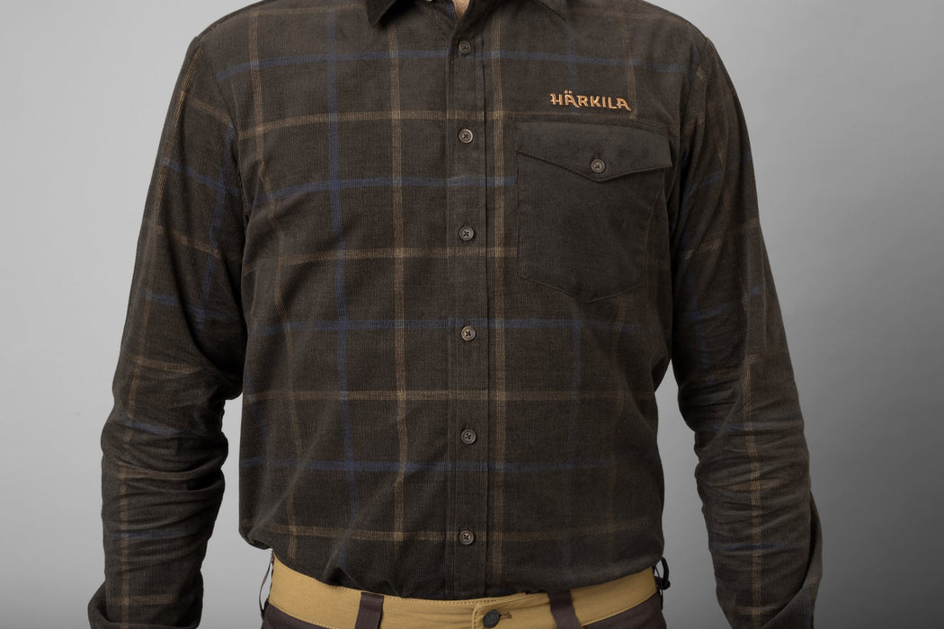 Kaldfjord Kariertes Samthemd - Shadow brown - Härkila