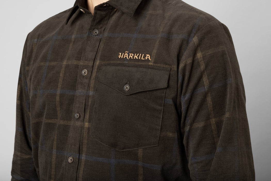 Kaldfjord Kariertes Samthemd - Shadow brown - Härkila