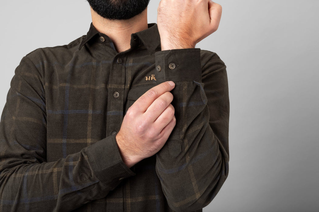 Kaldfjord Kariertes Samthemd - Shadow brown - Härkila