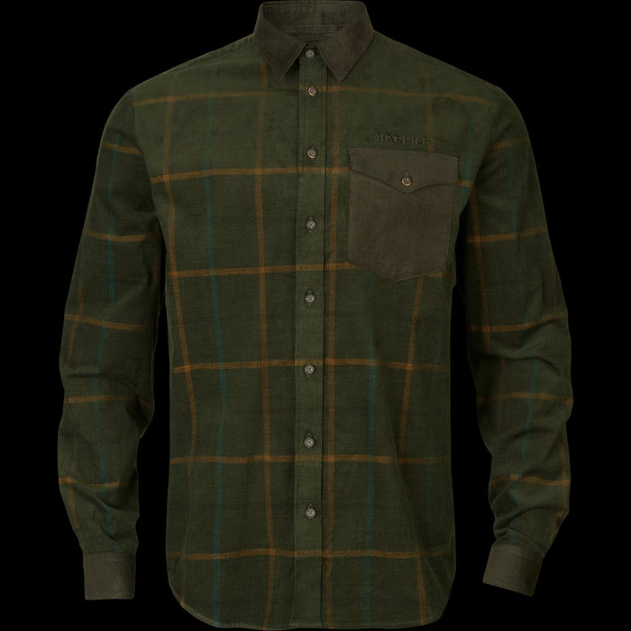 Kaldfjord kariertes Samthemd - Willow green check - Härkila