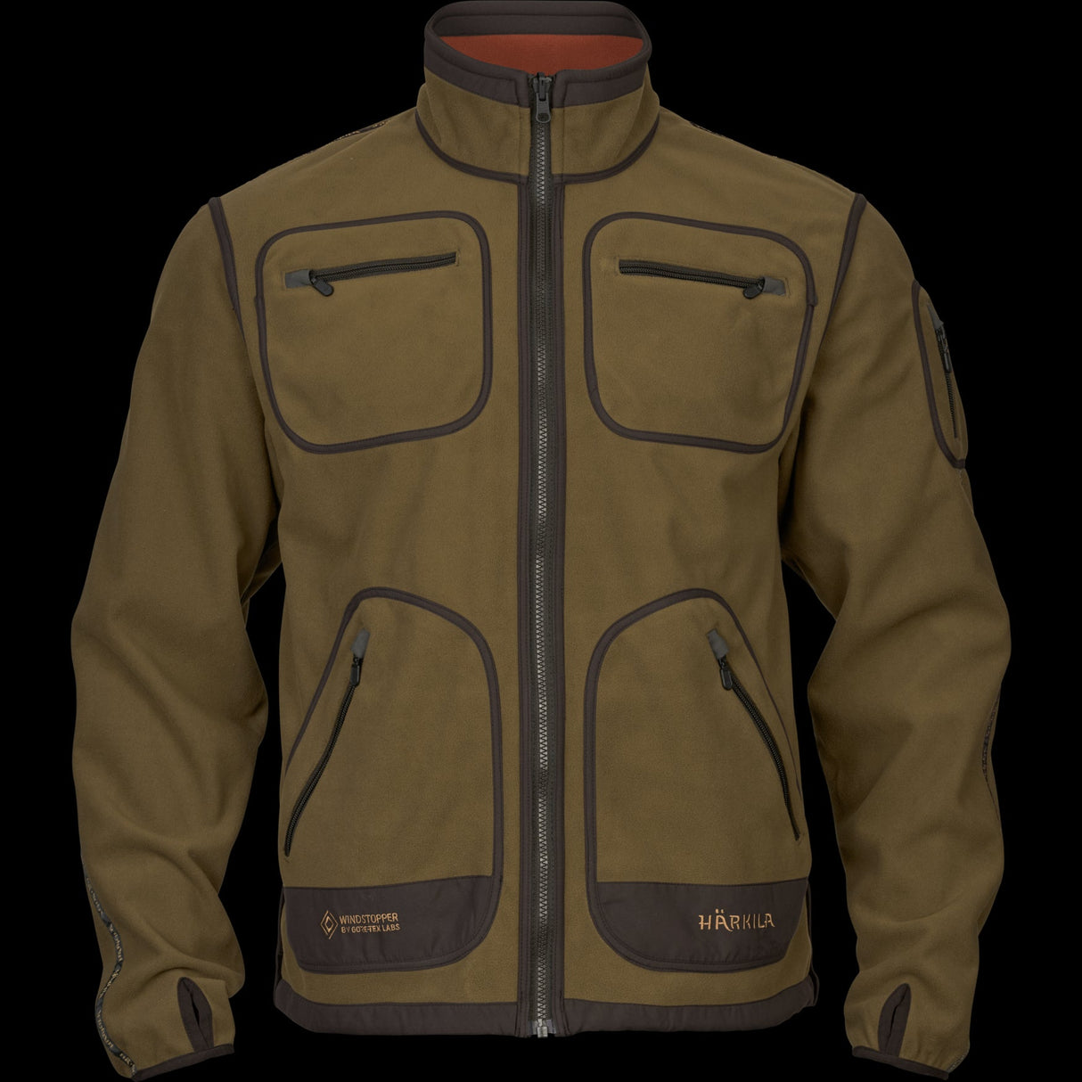 Kamko Fleecejacke Dark olive/Arabian spice - Härkila