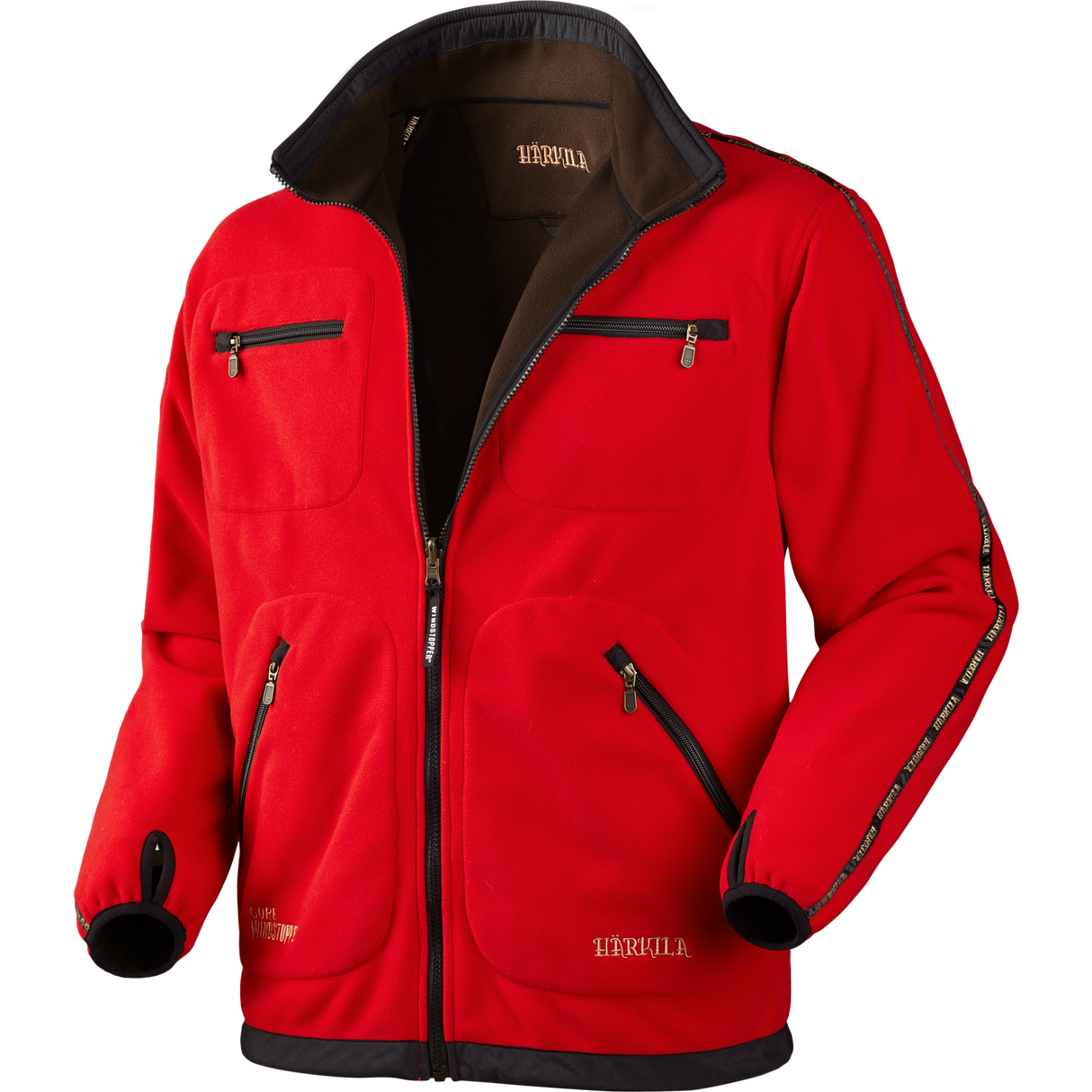 Kamko Fleecejacke Braun/Rot - Härkila