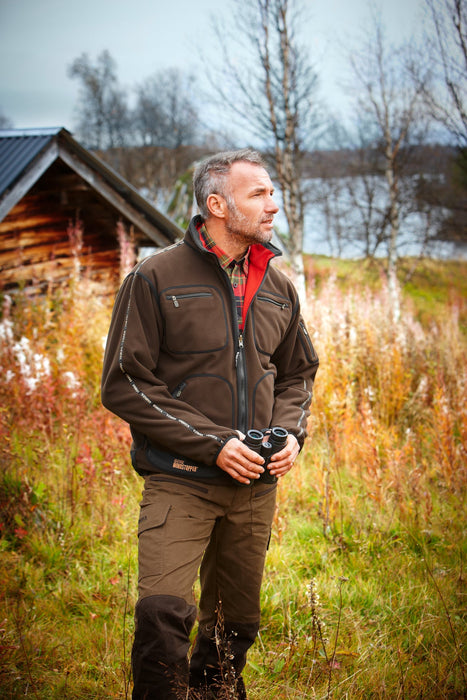 Kamko-Fleece – Braun/Rot – Härkila