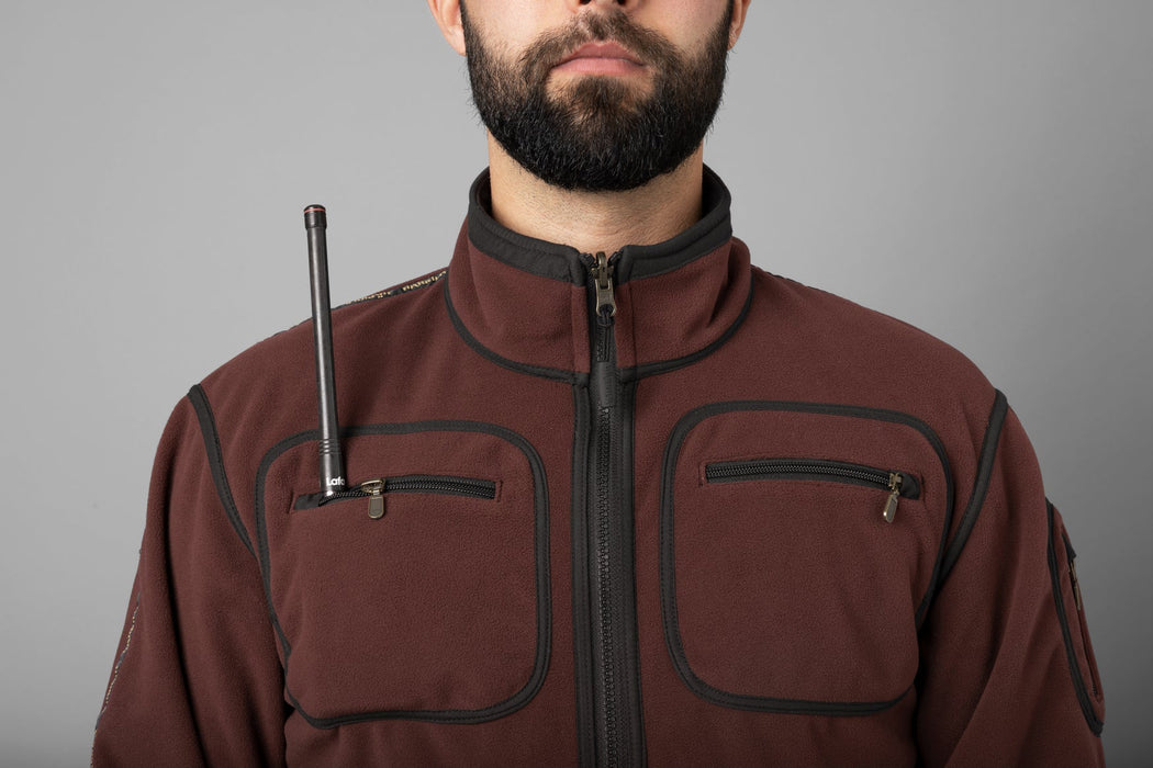 Kamko Fleecejacke - Grün/Bordeaux - Härkila