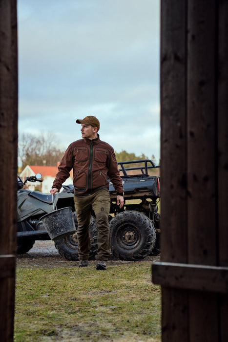 Kamko Fleecejacke - Grün/Bordeaux - Härkila