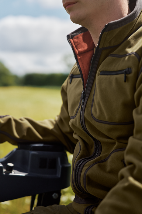 Kamko Fleecejacke Dark olive/Arabian spice - Härkila