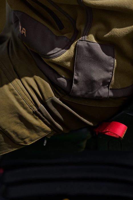 Kamko Fleecejacke Dark olive/Arabian spice - Härkila