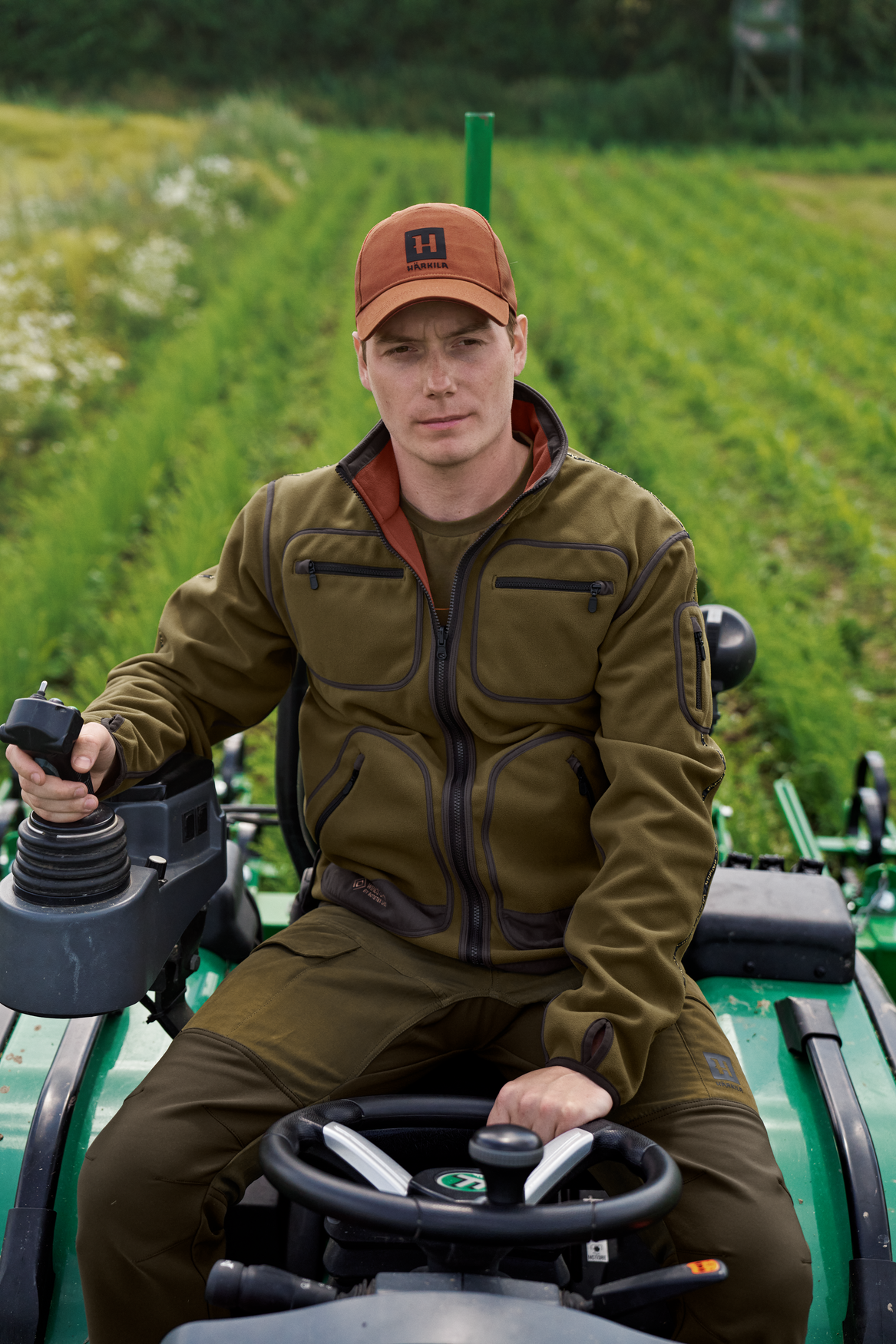 Kamko Fleecejacke Dark olive/Arabian spice - Härkila