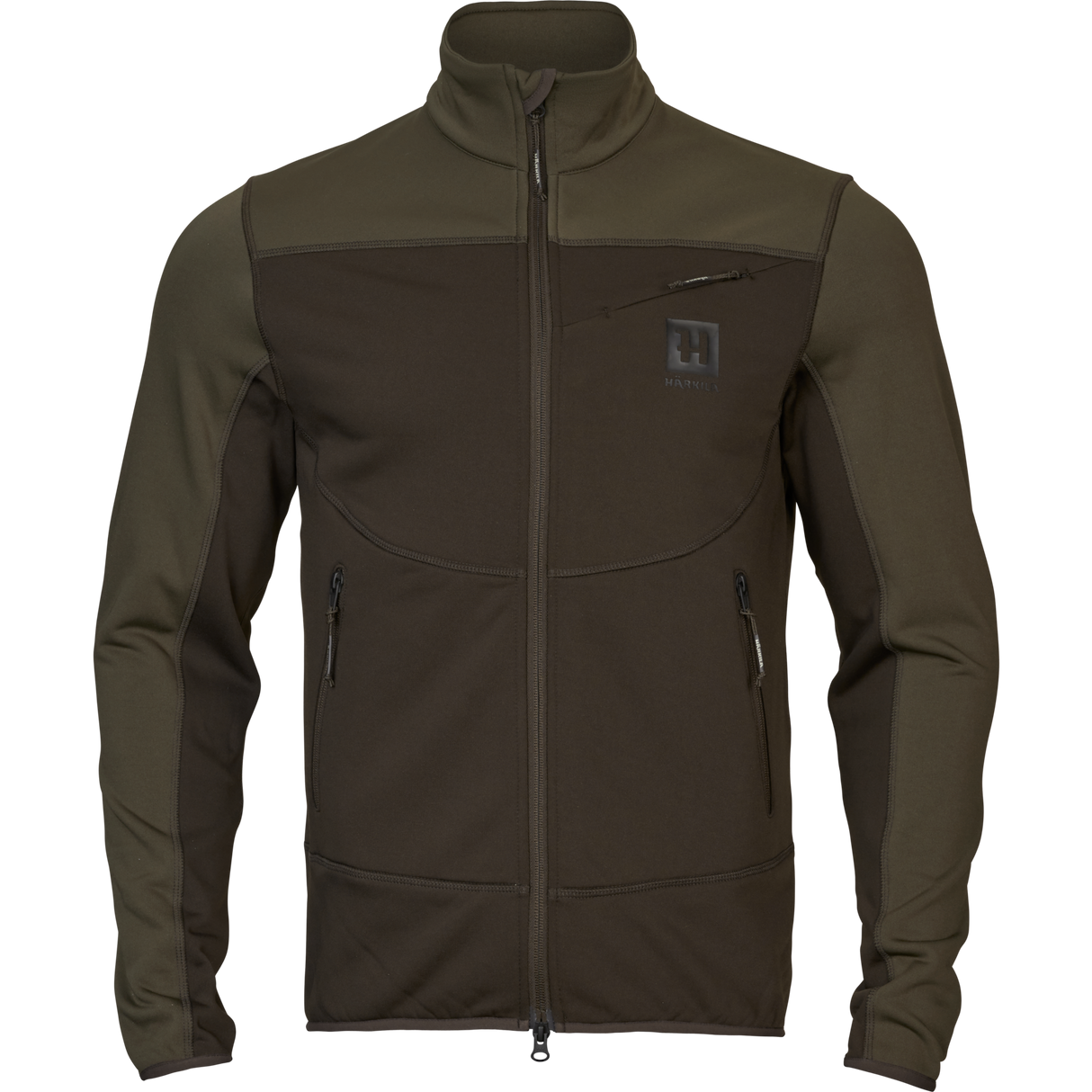 Olaf Fleece-Jacke - Shadow Brown/Forest night - Härkila