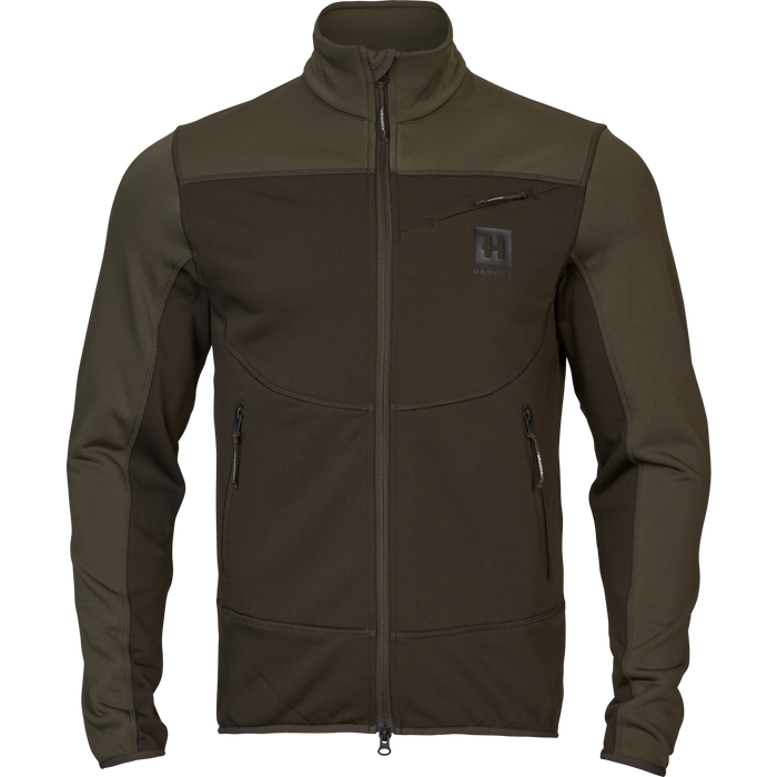 Olaf Fleece-Jacke - Shadow Brown/Forest night - Härkila