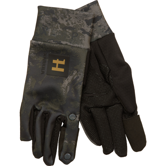 Härkila NOCTYX camo – Fleece-Handschuh mit Foldback-Finger AXIS MSP®Black – Härkila