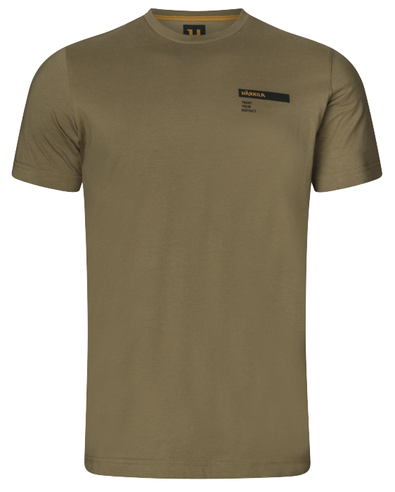 Logo-Kurzarm-T-Shirt Dark antique bronze - Härkila