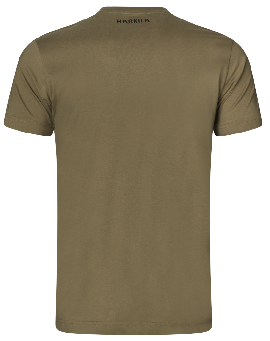 Logo-Kurzarm-T-Shirt Dark antique bronze - Härkila