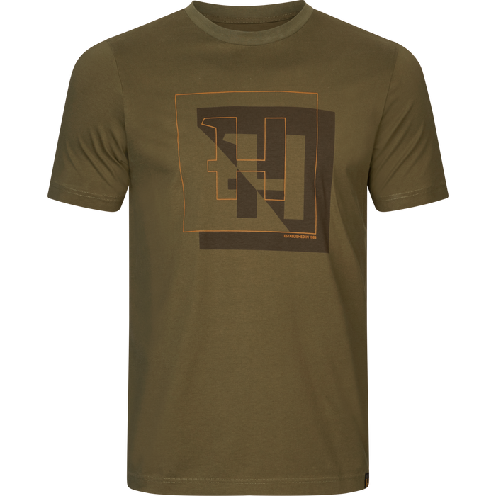Härkila H-Logo S/S T-Shirt – Dunkeloliv – Härkila