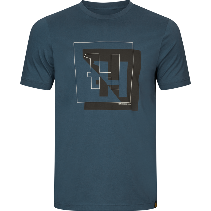 H-logo Kurzarm T-Shirt Sea blue - Härkila