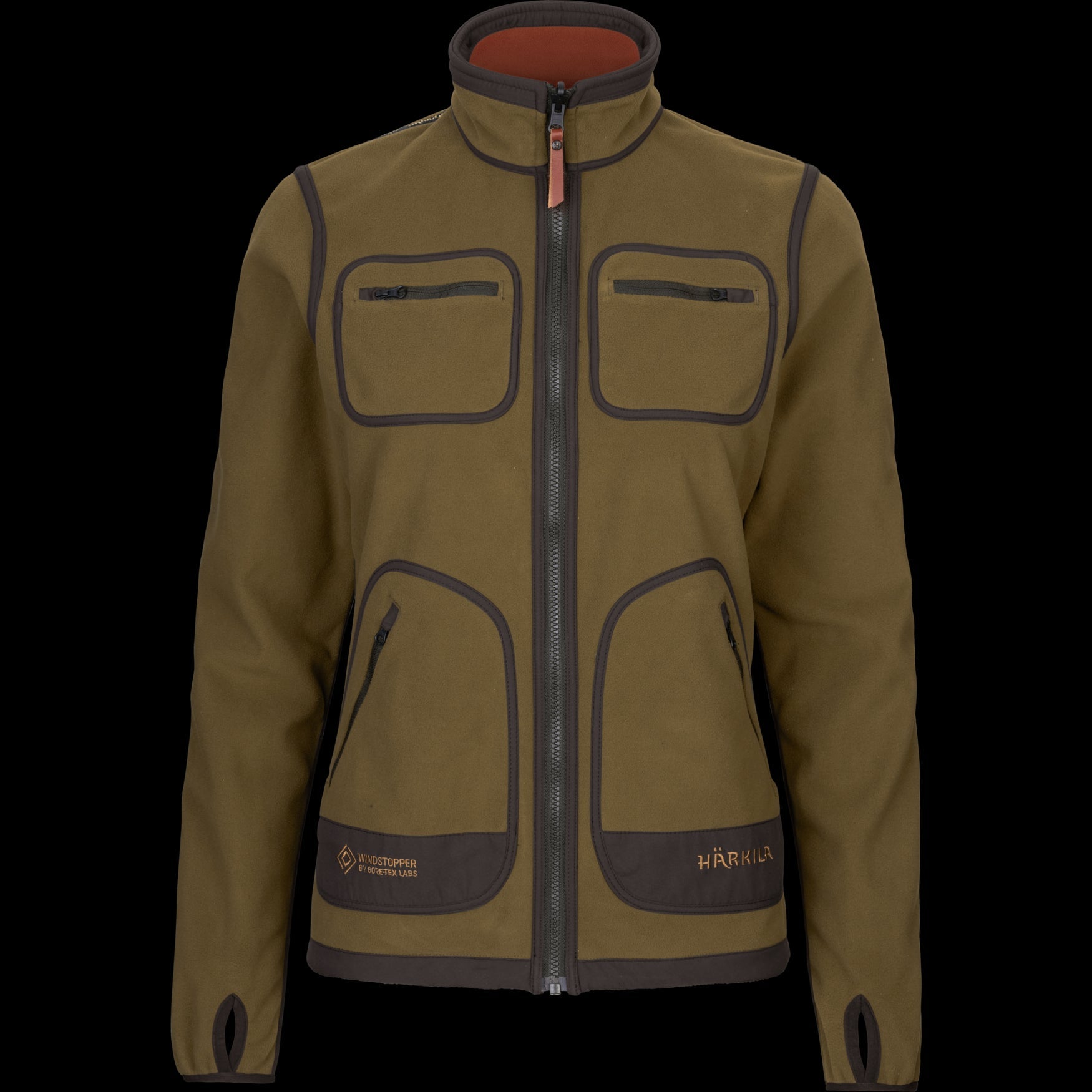 Kamko Fleecejacke Damen - Dark olive/Arabian spice - Härkila