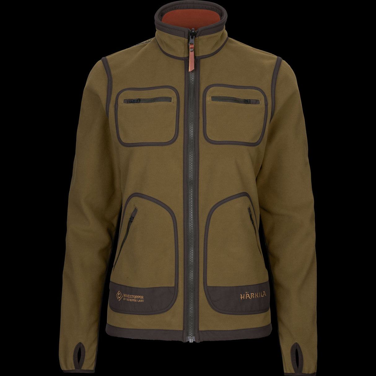 Kamko Fleecejacke Damen - Dark olive/Arabian spice - Härkila
