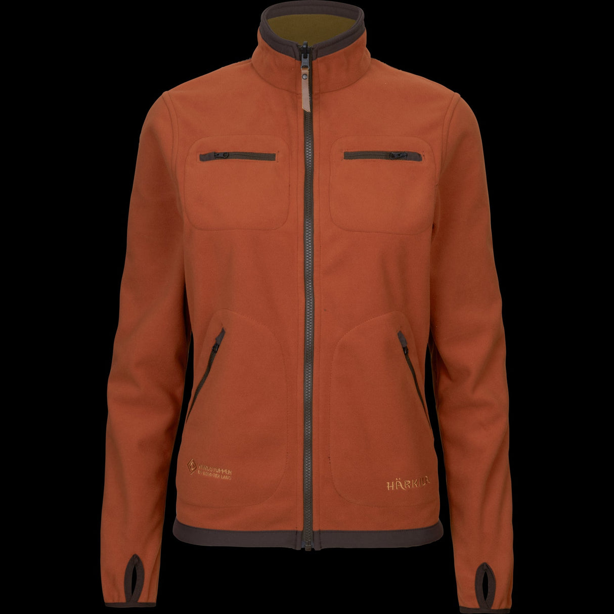 Kamko Fleecejacke Damen - Dark olive/Arabian spice - Härkila