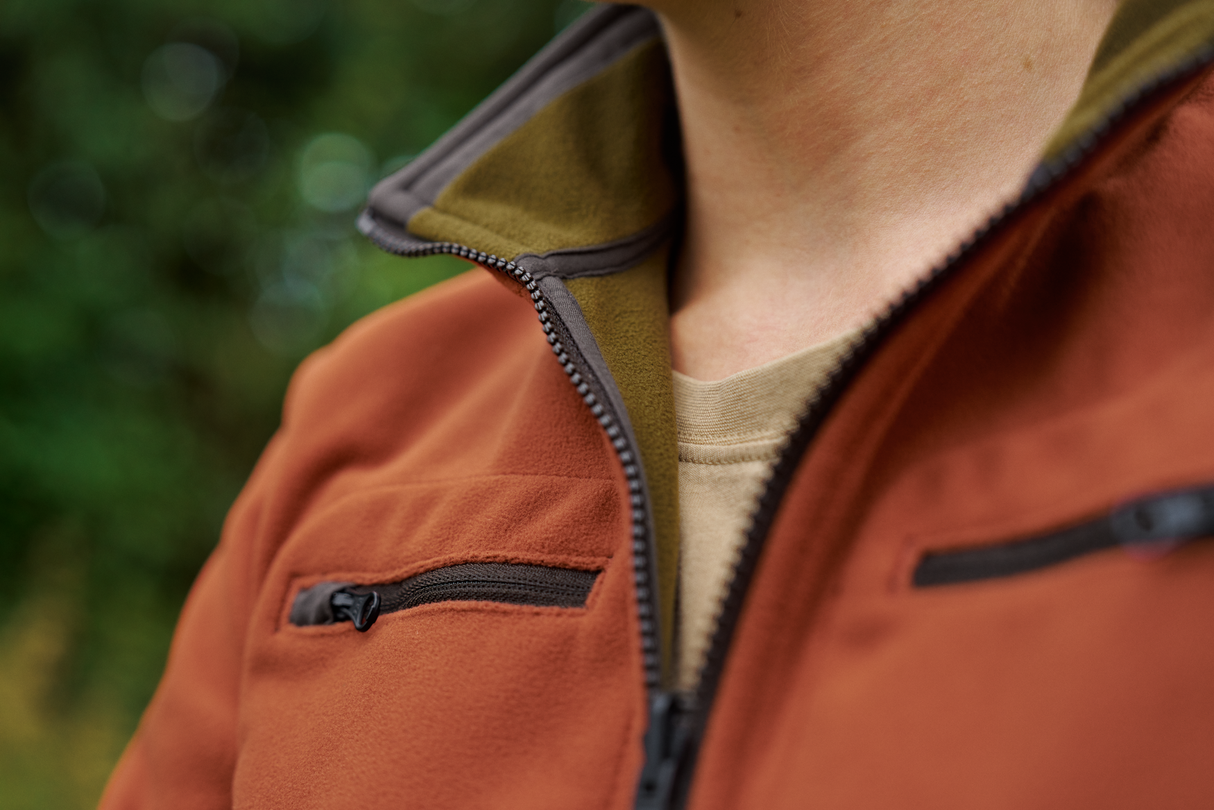 Kamko Fleecejacke Damen - Dark olive/Arabian spice - Härkila