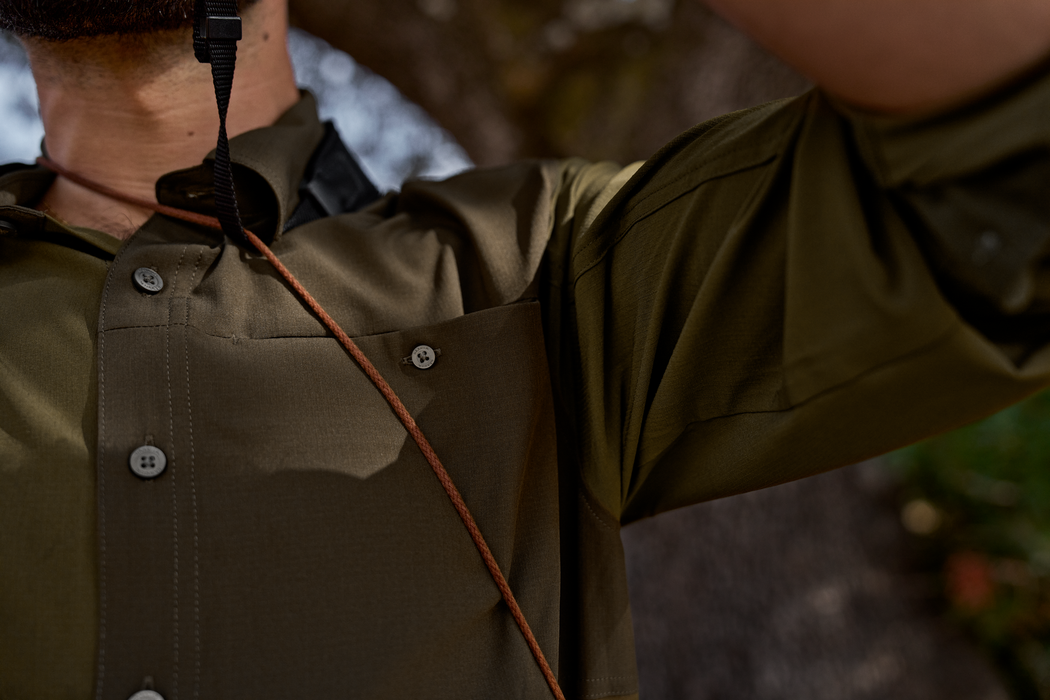 Logmar leichtes Langarmshirt Dark olive/Willow green - Härkila