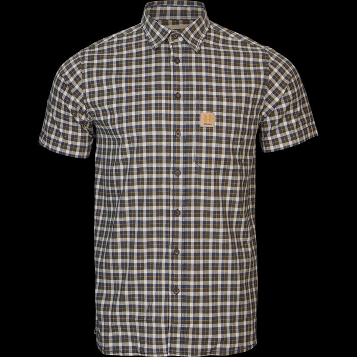 Härkila Fjell S/S-Shirt Marineblau kariert - Härkila
