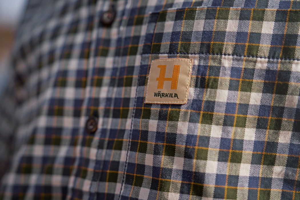Härkila Fjell S/S-Shirt Marineblau kariert - Härkila