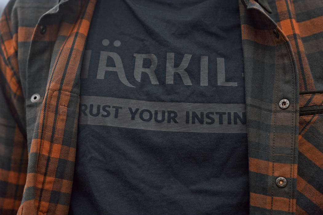 Logo Kurzarm-T-Shirt Dunkelblau – Härkila