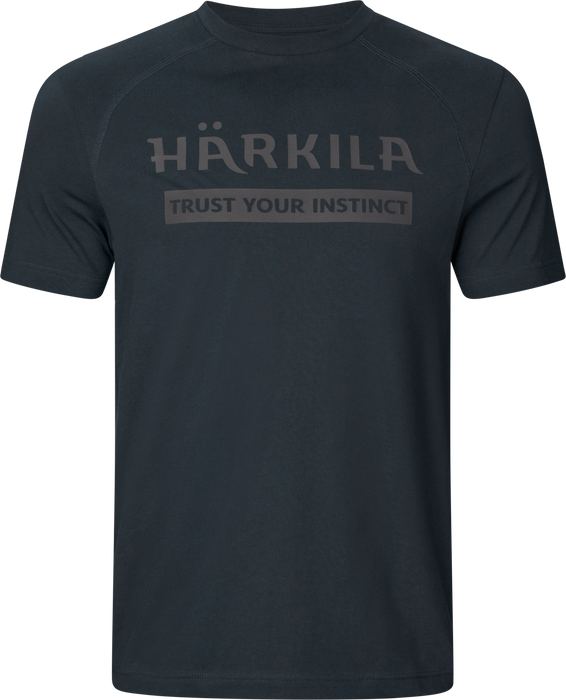 Logo Kurzarm-T-Shirt Dunkelblau – Härkila
