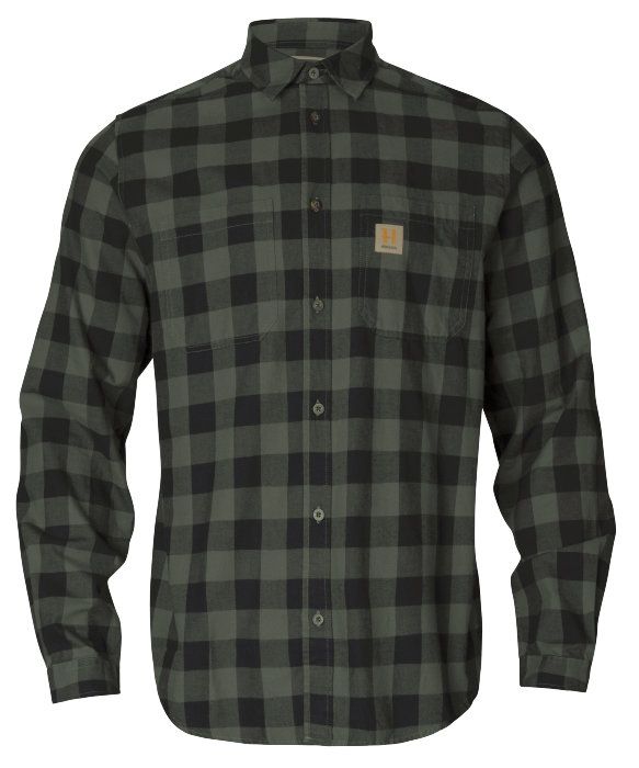 Skandinavisches L/S-Hemd - Green check - Härkila