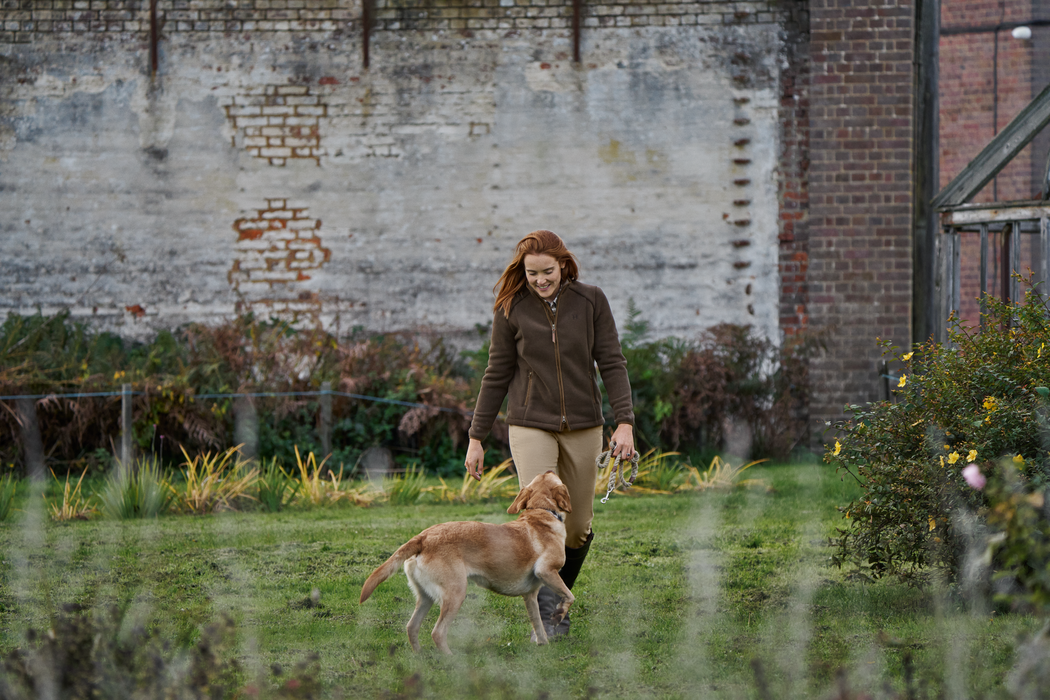 Sherpa-Fleecejacke Damen Demitasse brown – Härkila