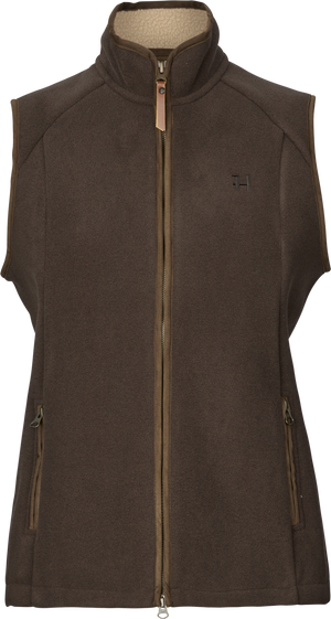 Sherpa-Fleeceweste Damen Demitasse brown – Härkila