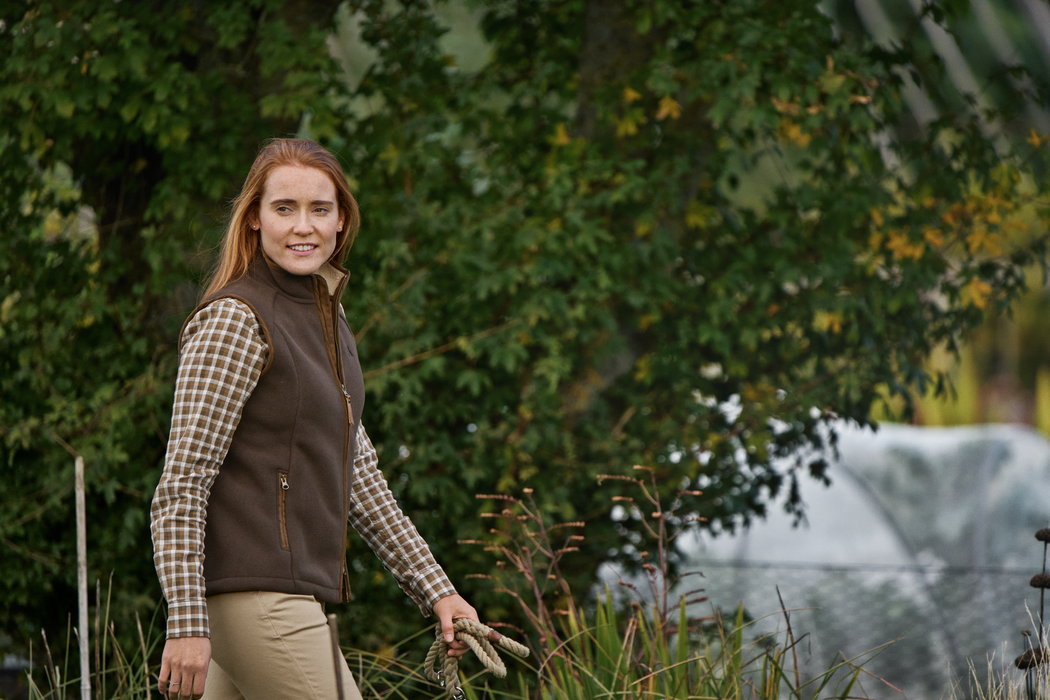 Sherpa-Fleeceweste Damen Demitasse brown – Härkila