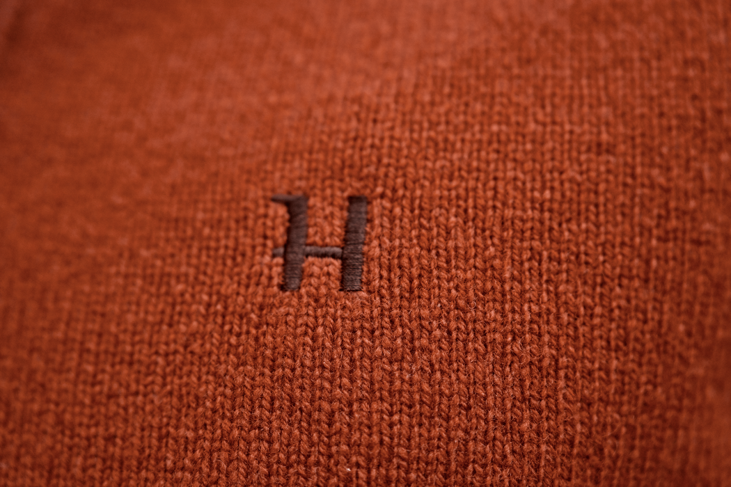Merino-Pullover mit Halbreißverschluss Bombay brown – Härkila