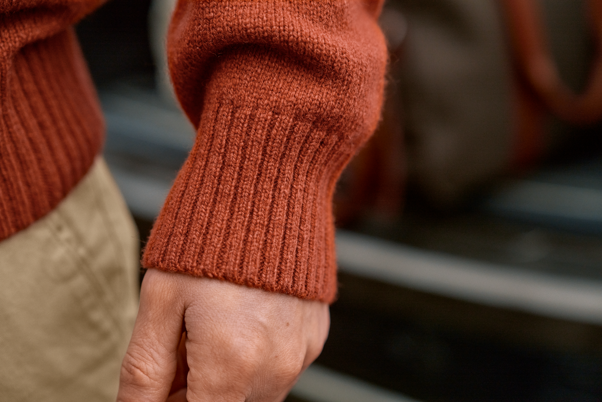 Merino-Pullover mit Halbreißverschluss Bombay brown – Härkila