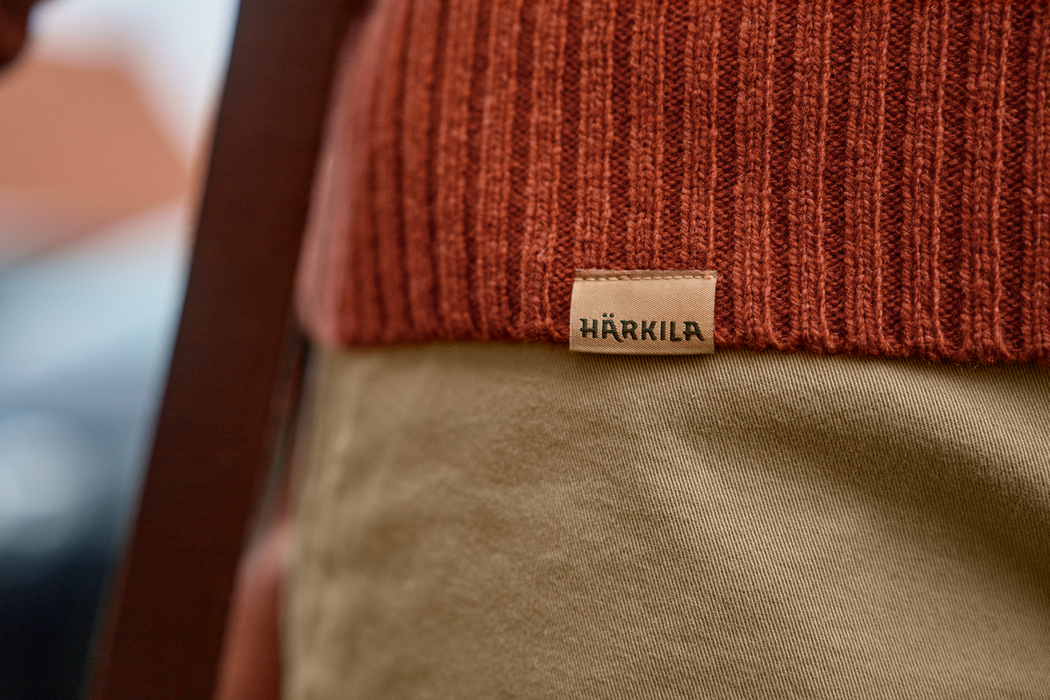 Merino-Pullover mit Halbreißverschluss Bombay brown – Härkila