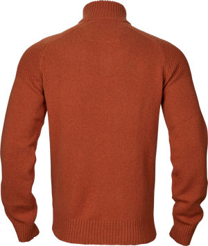 Merino-Pullover mit Halbreißverschluss Bombay brown – Härkila