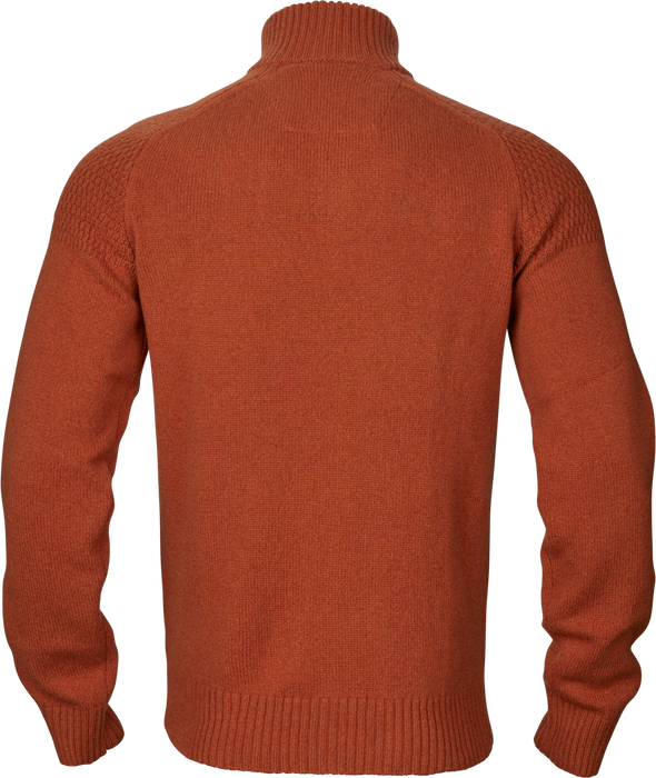 Merino-Pullover mit Halbreißverschluss Bombay brown – Härkila
