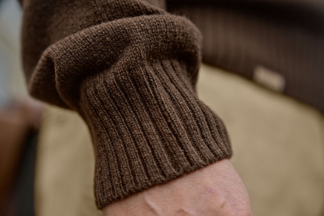 Merino-Pullover mit Halbreißverschluss Demitasse Braun – Härkila