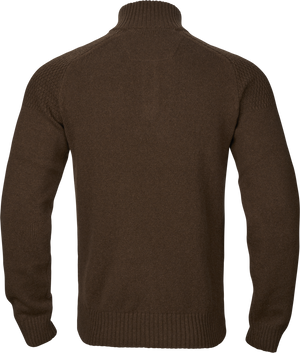 Merino-Pullover mit Halbreißverschluss Demitasse Braun – Härkila