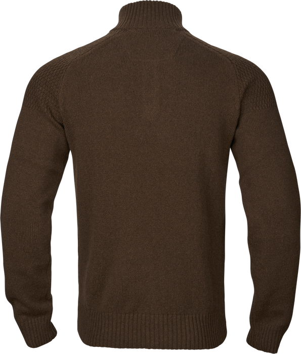 Merino-Pullover mit Halbreißverschluss Demitasse Braun – Härkila