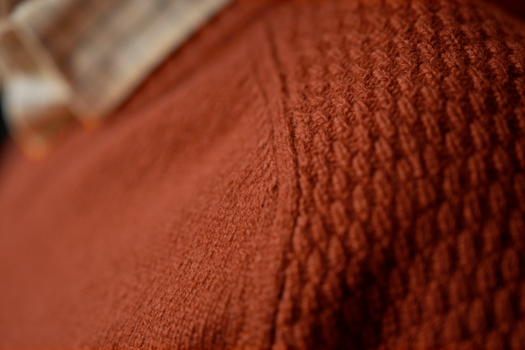 Merino-Pullover mit V-Ausschnitt Bombay brown – Härkila