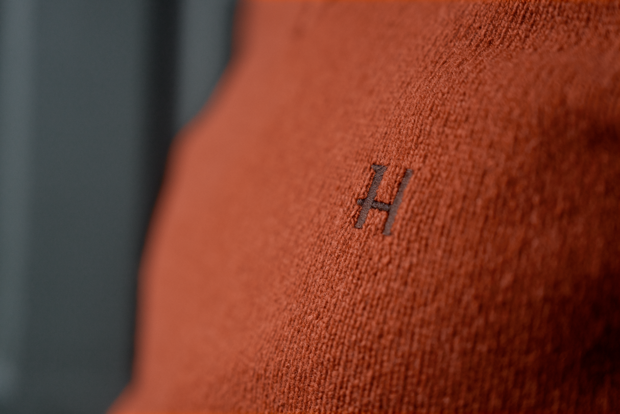 Merino-Pullover mit V-Ausschnitt Bombay brown – Härkila