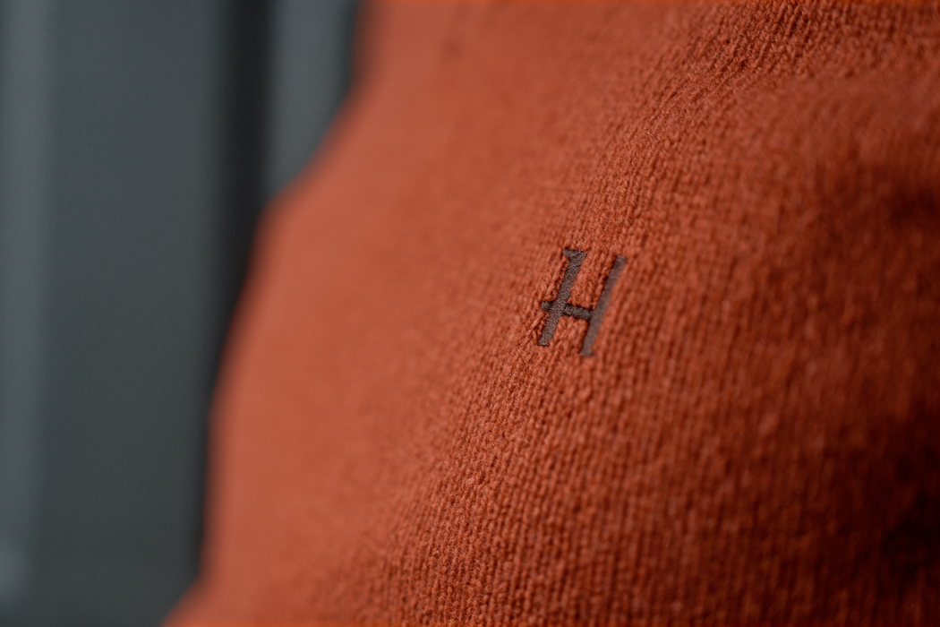 Merino-Pullover mit V-Ausschnitt Bombay brown – Härkila