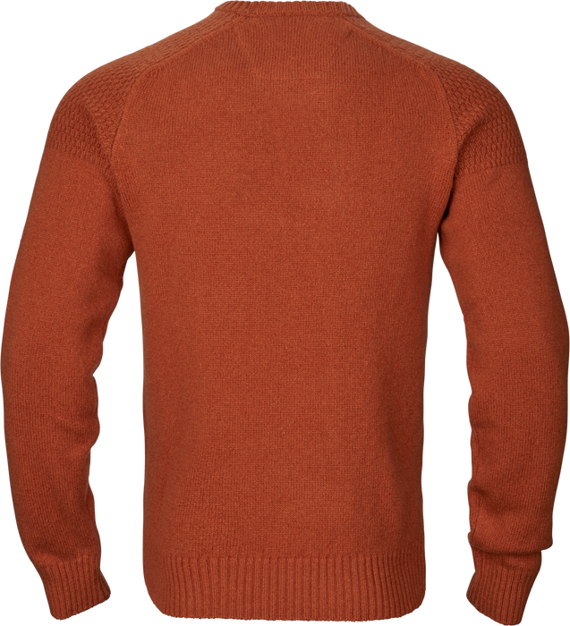 Merino-Pullover mit V-Ausschnitt Bombay brown – Härkila
