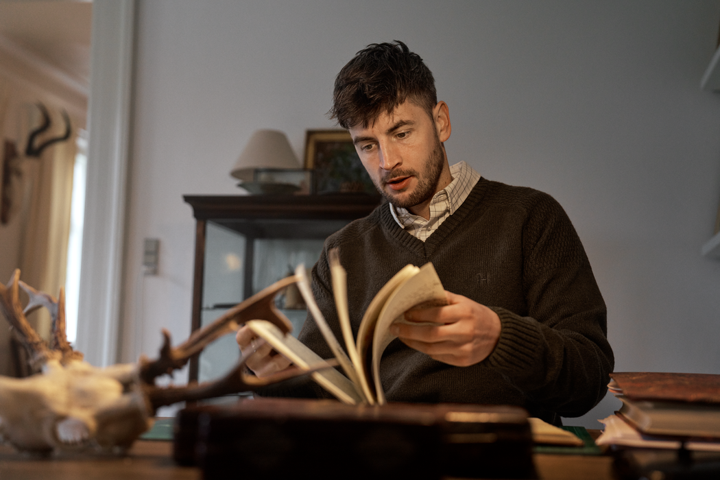 Merino-Pullover mit V-Ausschnitt Bombay brown – Härkila