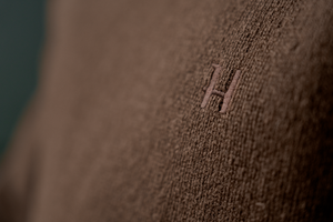 Merino-Pullover mit V-Ausschnitt Demitasse brown – Härkila
