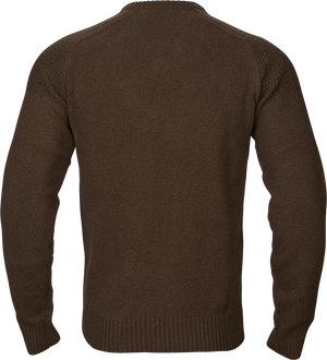 Merino-Pullover mit V-Ausschnitt Demitasse brown – Härkila